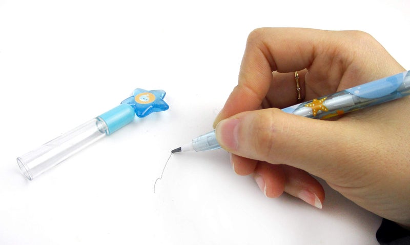 TINYMILLS 24 Pcs Narwhal Multi Point Pencils Stackable Stacking Push Pencils Assortment with Eraser for Girl Birthday Party Favor Goodie Bag Stuffers Carnival Prizes Classroom Rewards - Image 4